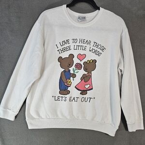 Vintage 90s I Love to Hear Those Three Little Bears Lightweight Sweatshirt XL